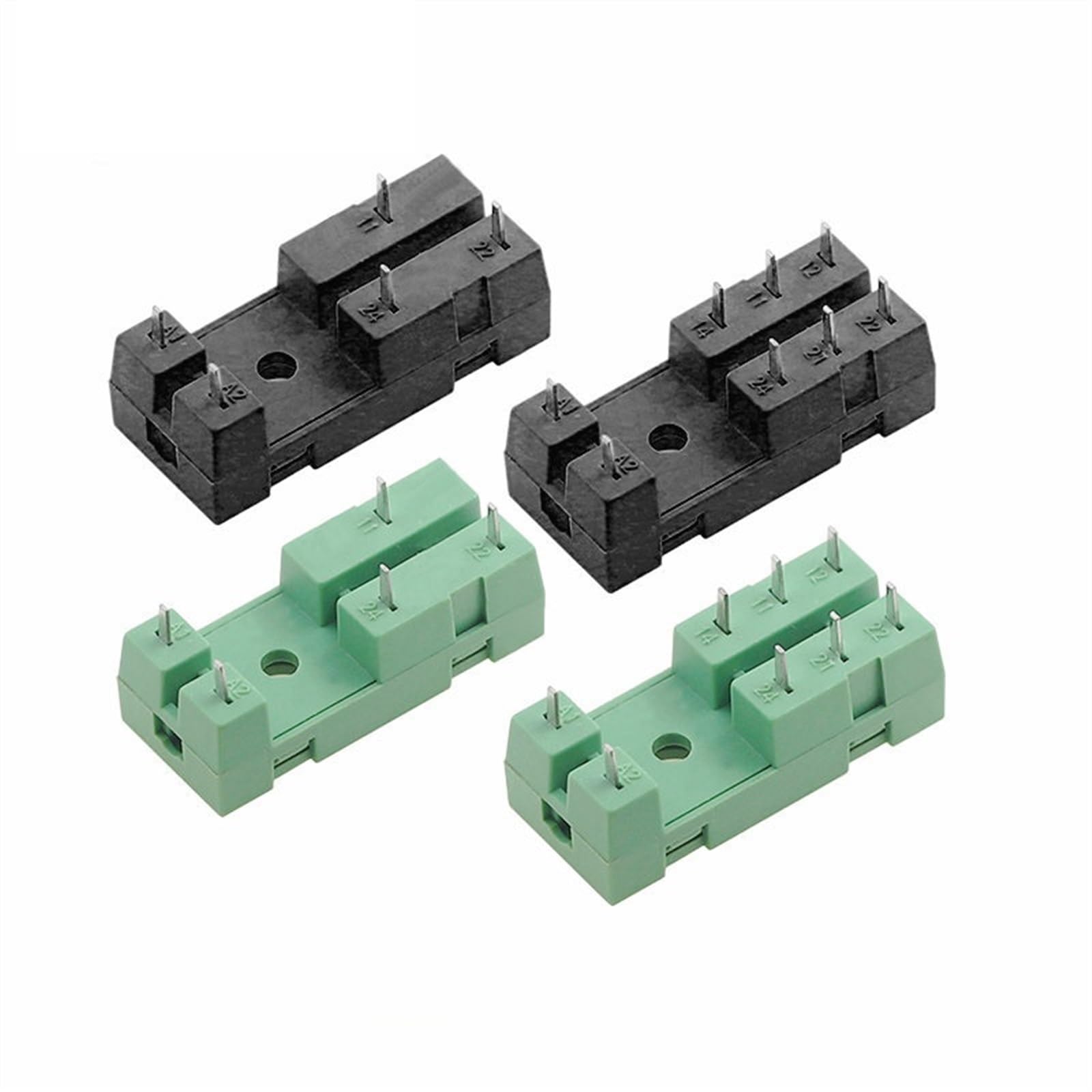 10 Uds relé PCB enchufe 14F-2Z-A2 14F-2Z-A1 for G2R-1 G2R-2 G2R-1-E RT424024 HF115F 5PIN o 8PIN zócalo de relé (Size : 14F-1Z-A2 5PIN 25MM)