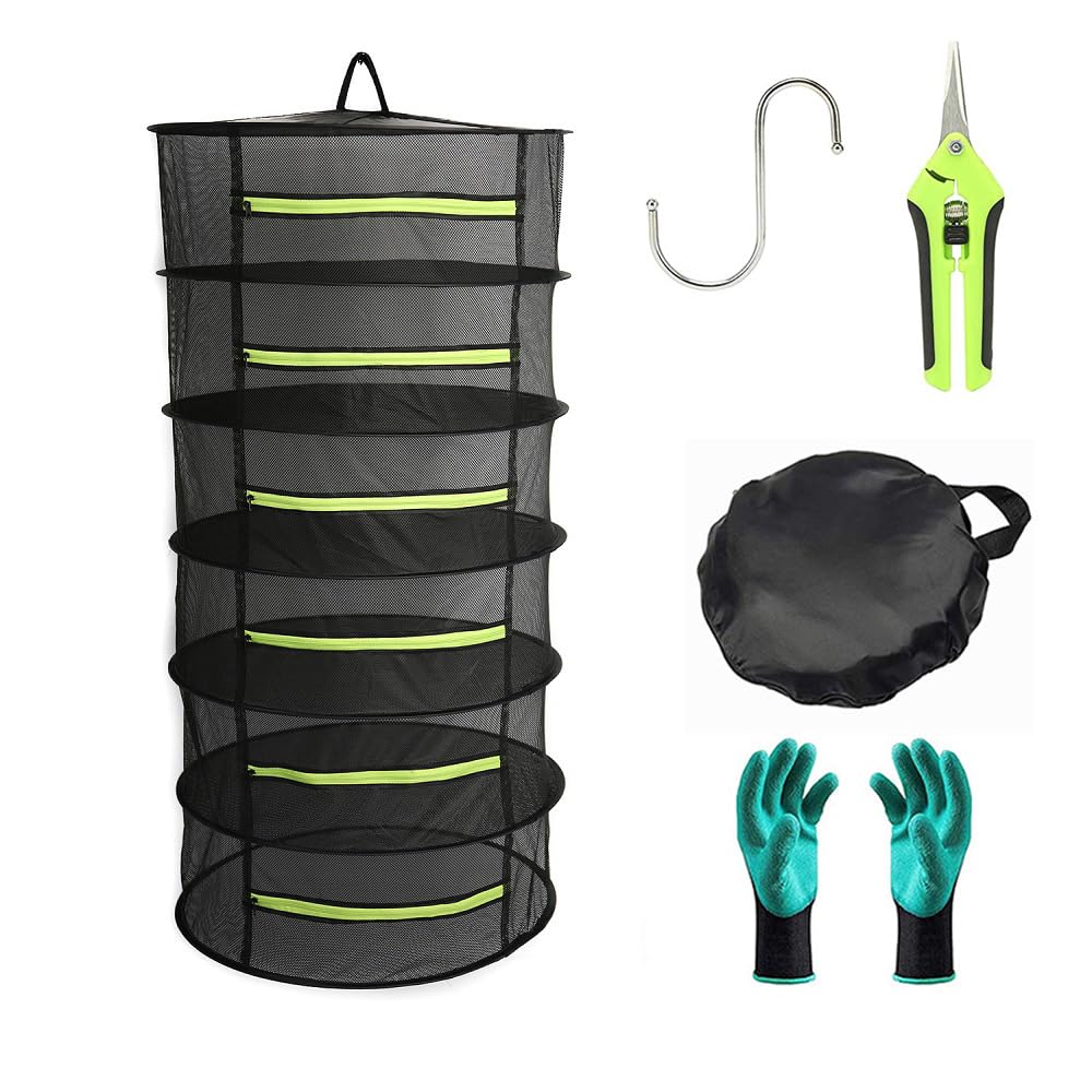 Filet Sec en Maille Suspendue anti-insecte à 6 couches de séchage pour herbes aromatiques et plantes