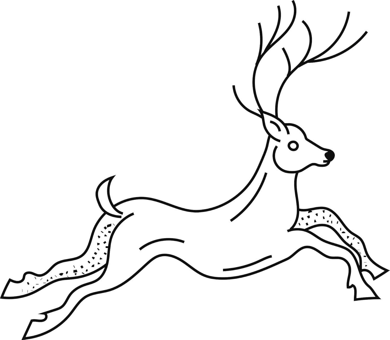 Infusion Flying Reindeer Rubber Stamp, 3 X 4'' Wood Stamp