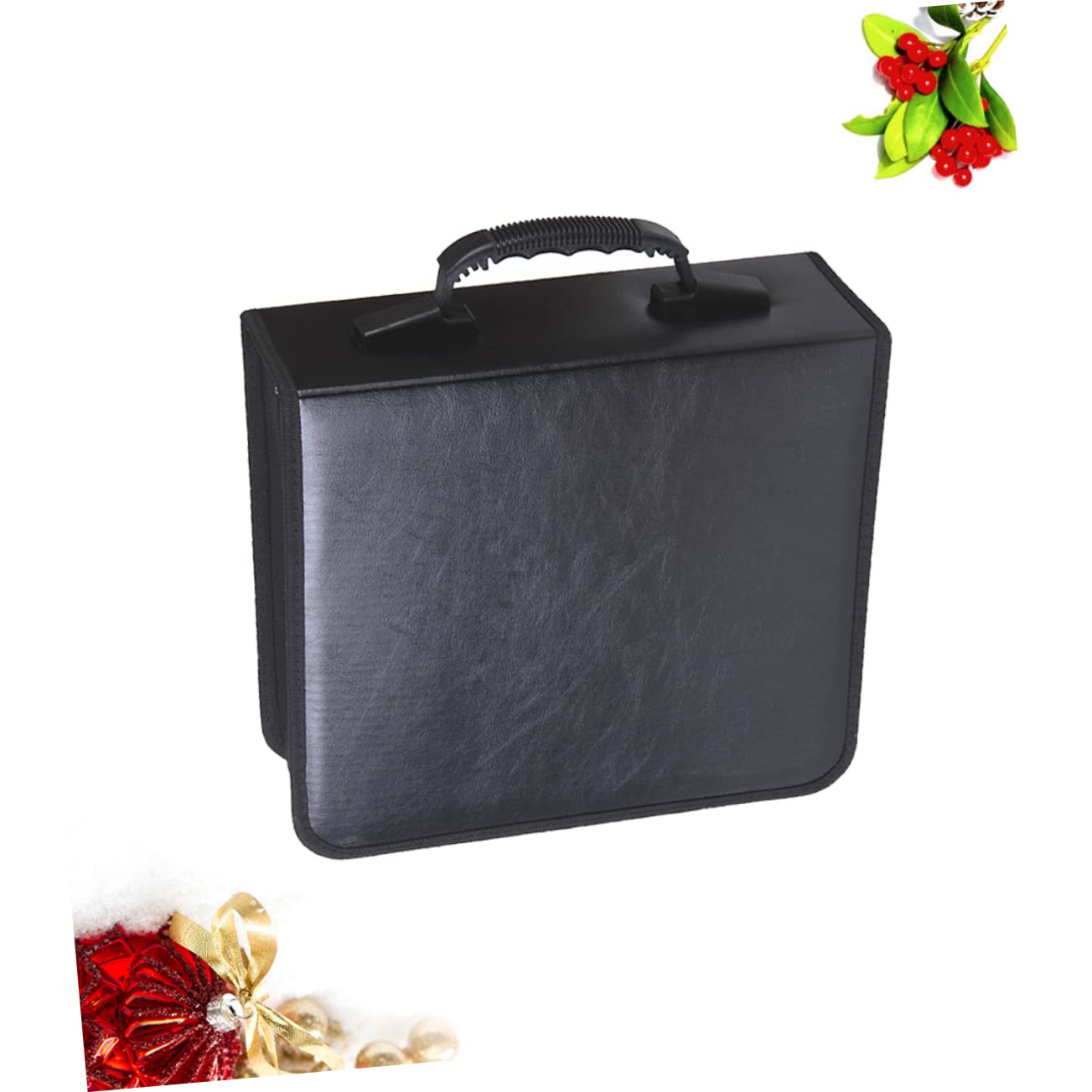 ORFOFE Borsa per CD e Dvd Auto Slot Organizer Custodia Scatola di Ricambio in Tela Cerniera Pratica per Conservare CD e Dvd Bianca