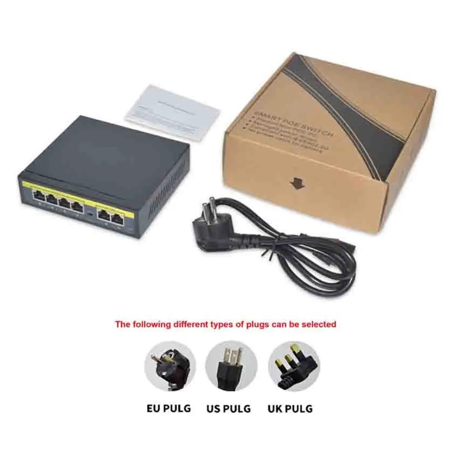Commutateur POE 48V 100Mbps WiFi commutateur IP Intelligent 4/8 Ports POE Standard commutateur d'injecteur RJ45 (Color : 8Port)