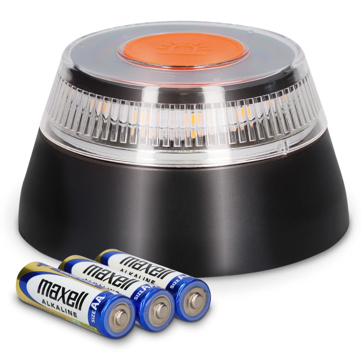 PMK GRUPO DGT Approved Car Emergency Light with Geolocation | Car Breakdown Light [Visibility 1 Km] V16 Beacon with GPS and Magnetic Base - 1 Unit