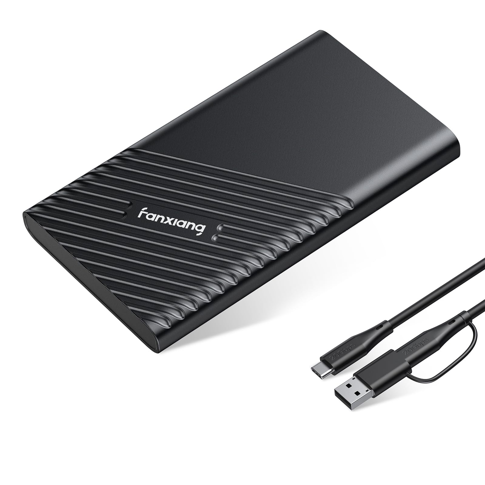 fanxiang Externo SSD 1TB, Externa SSD portátil 1TB Disco Duro Externo hasta 2000 MB/s Tipo 3.2 Gen2x2 20Gbps Tipo C para Computadora de Escritorio y Portátil, PC, XS, Windows