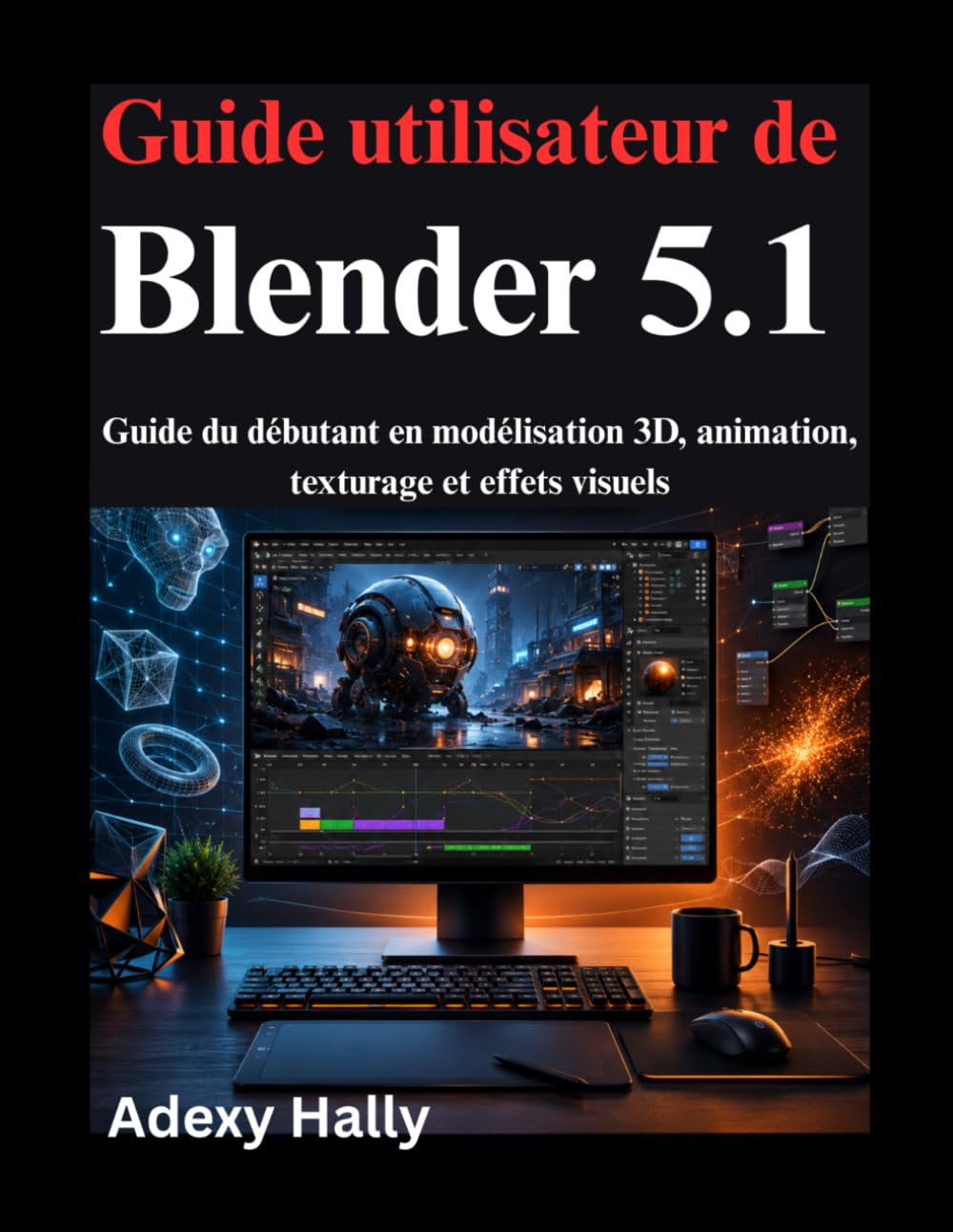 Guide utilisateur de Blender 5.1: Guide du débutant en modélisation 3D, animation, texturage et effets visuels