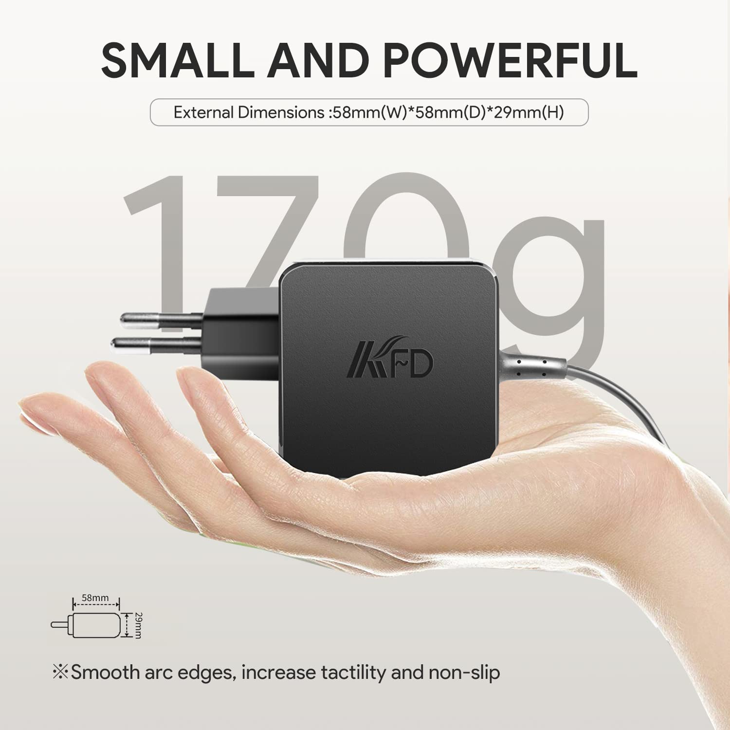 Shefor 65W Alimentatore Compatibile Con Acer Swift 3 1 5 SF314-52 SF314-51 SF114-32 Chromebook CB3 CB5 11 13 14 15 R11 N16P1 A13-045N2A N15Q9 N15Q8 Caricabatterie Laptop Adattatore 3,0 * 1,1mm - Foto 9