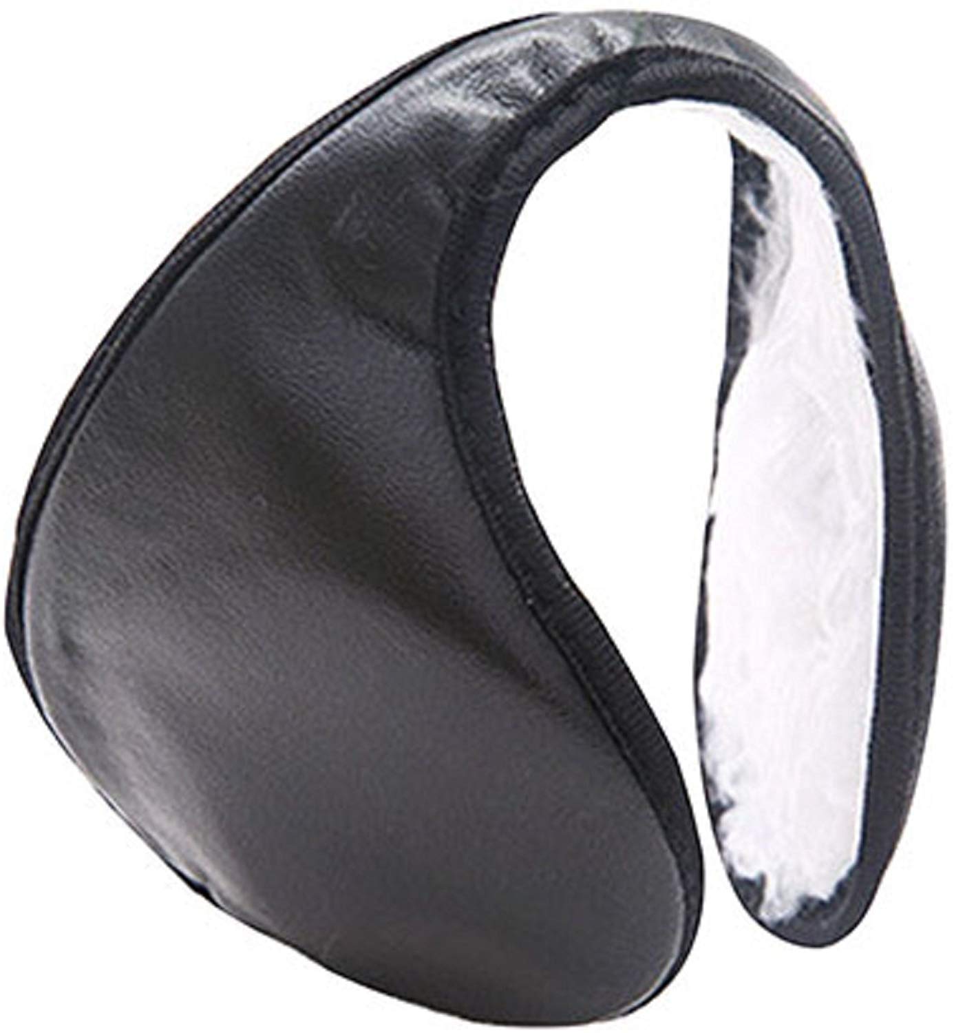 Unisex PU Leather Warm Earmuffs Winter Outdoors Earwarmer Running Cycling Ski Snow Ear Muffs (Black, Freesize)-image-43