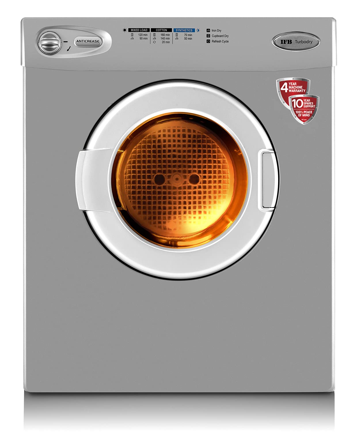 IFB 5.5 kg Fully-automatic Dryer (TURBO DRY EX, Silver, Wall Mountable,Anti crease)