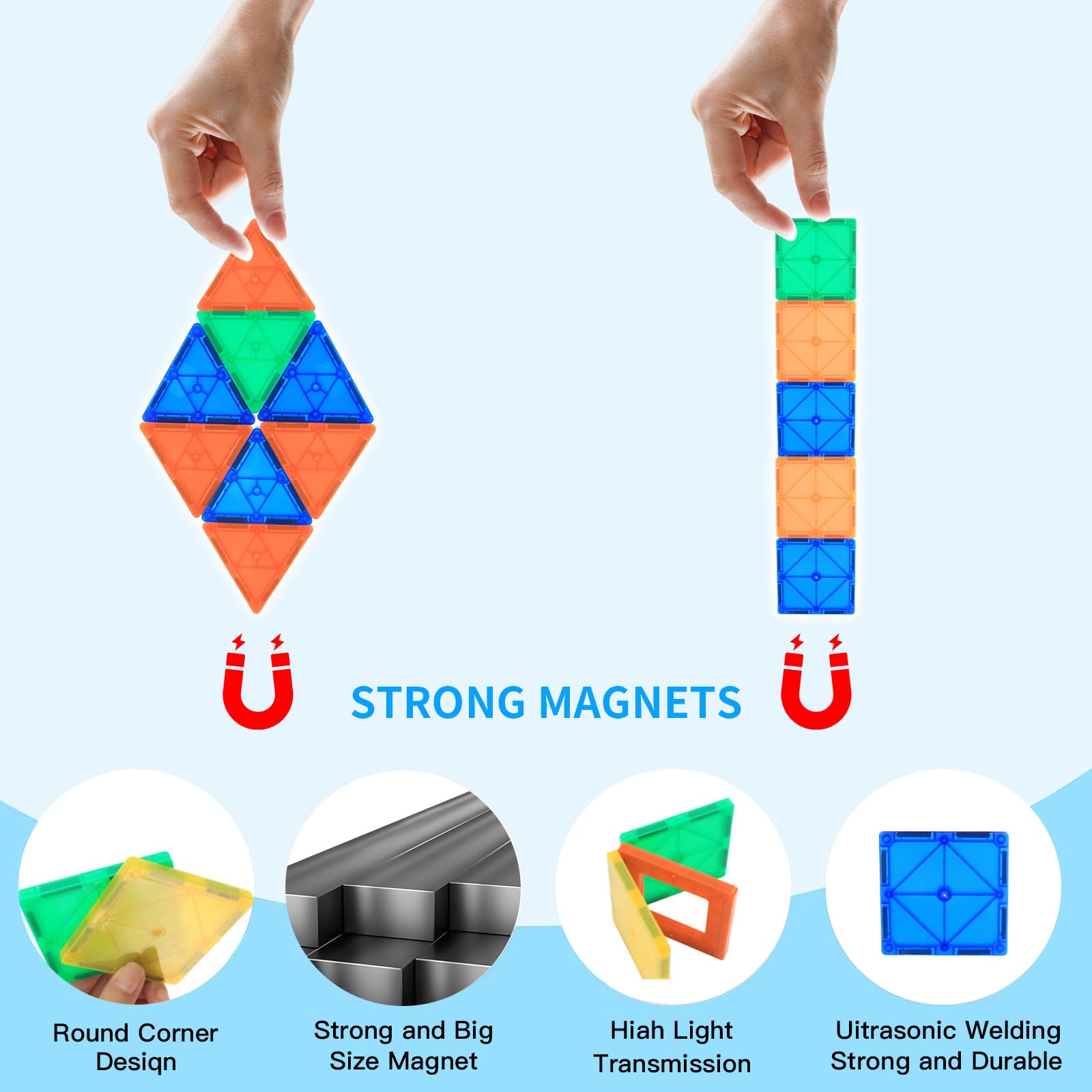 Snapklik.com : Vanstarry 45 Piece Magnets For Kids,STEM Learning Toys ...