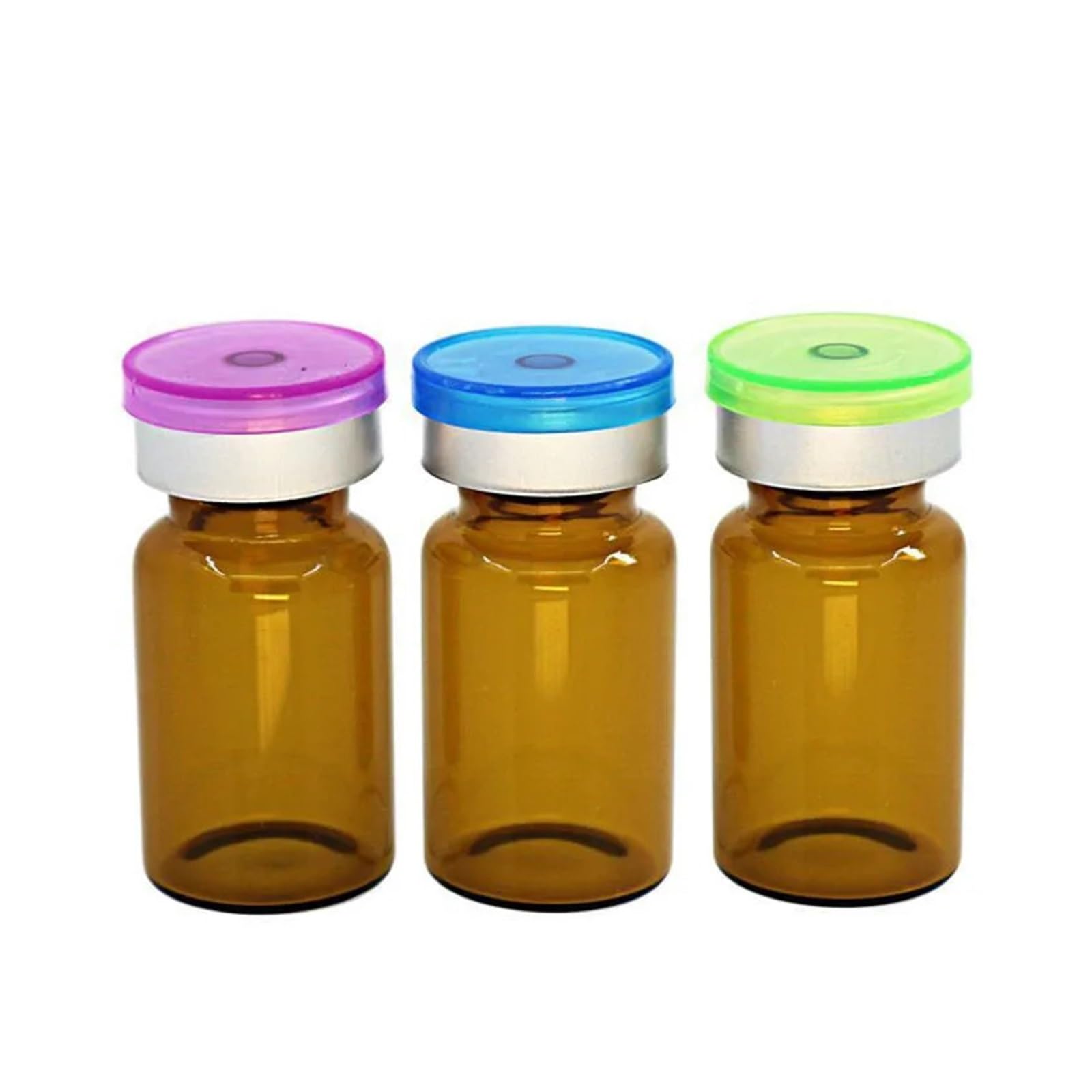 Botella de vidrio ámbar de 300 piezas de 7 ml con tapa abatible