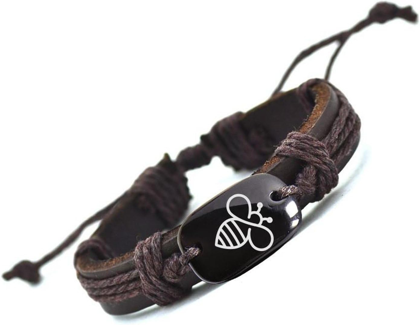 New Arrival Lovely Bee Leather Bracelet Best Selling Handmade Bracelets for Men YP2690