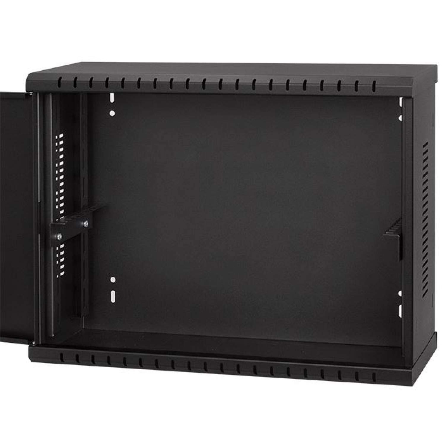 CCTV Armadio Rack 3U 19 Pollici 180 mm | Armadio di Rete in Acciaio | Home Server, Armadio Router, Alloggiamento per Telecamera di Videosorveglianza, Dimensioni compatte, Regolabile, Nero