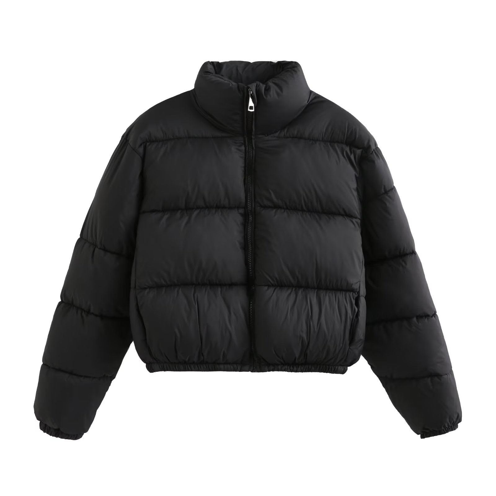 Womens Jacket Tops Puffer Jacket Long Sleeve Oversized Stand