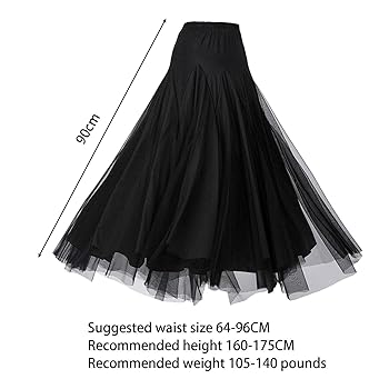 Amazon.com: APLVFFZH Elegant Ballroom Dance Skirt for Women