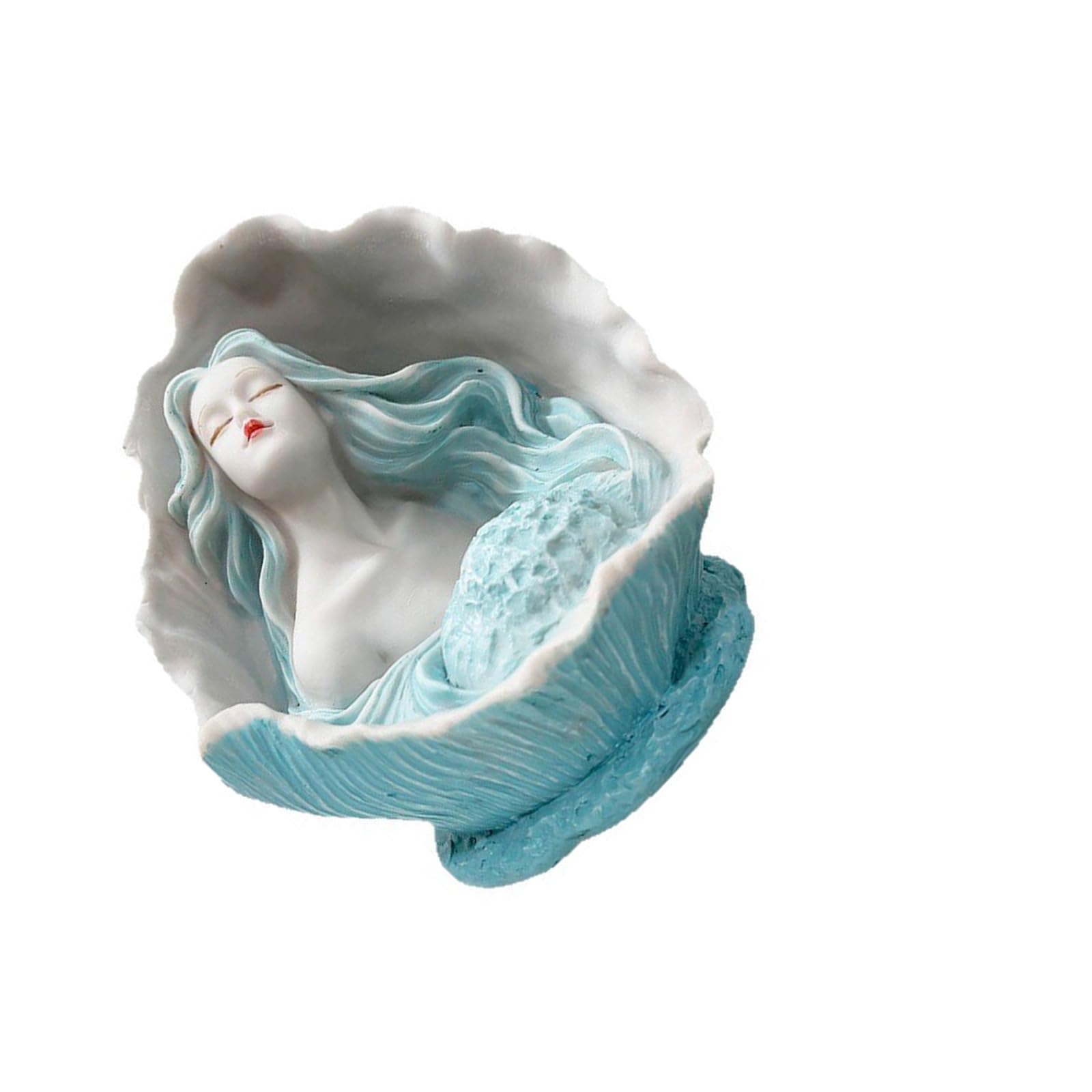 Statue de fille en coquillage pour décoration de salon et bureau moderne