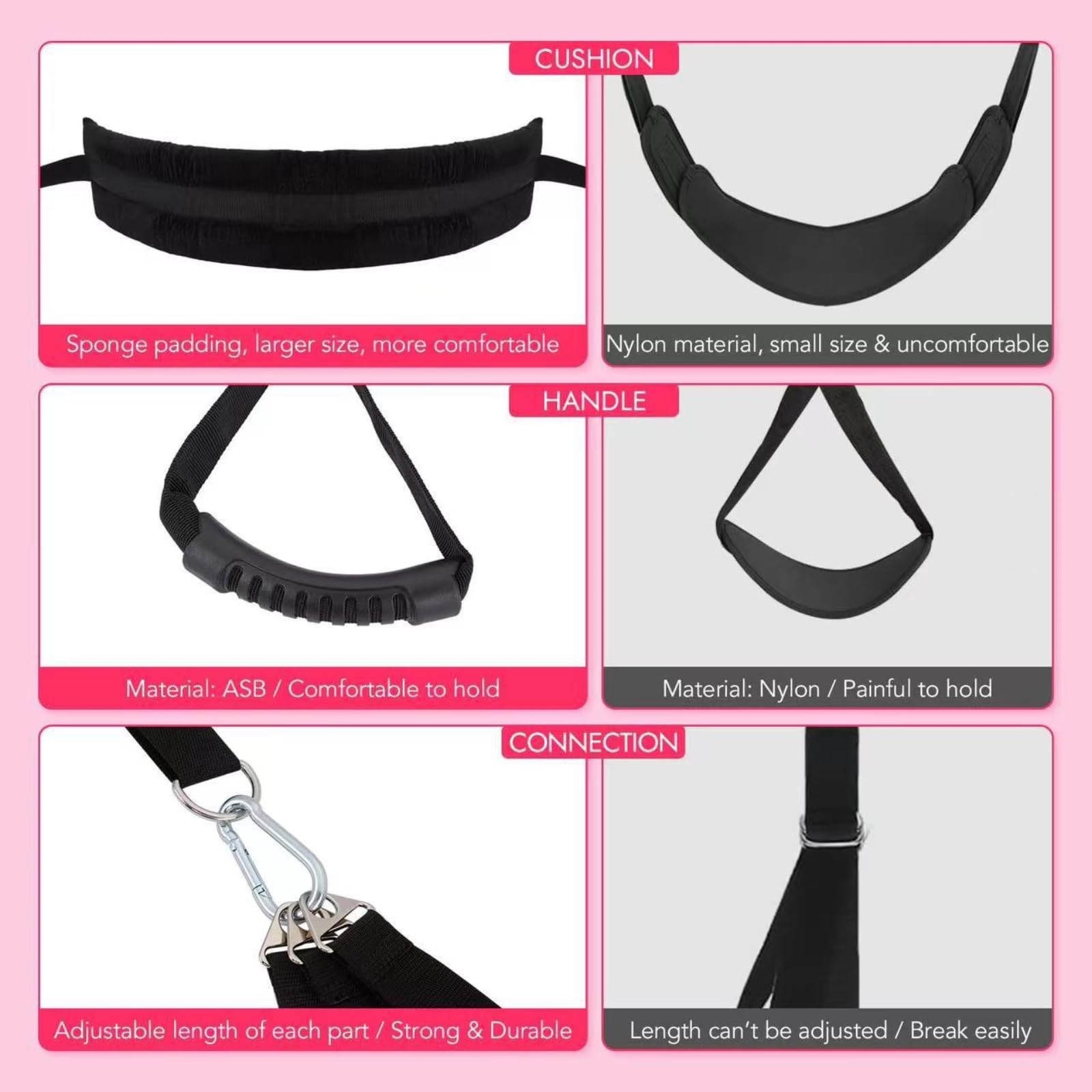 Columpio Variado para Parejas Premium Set, Columpio Portátil con Puerta, Experiencia Única para Adultos (Negro)