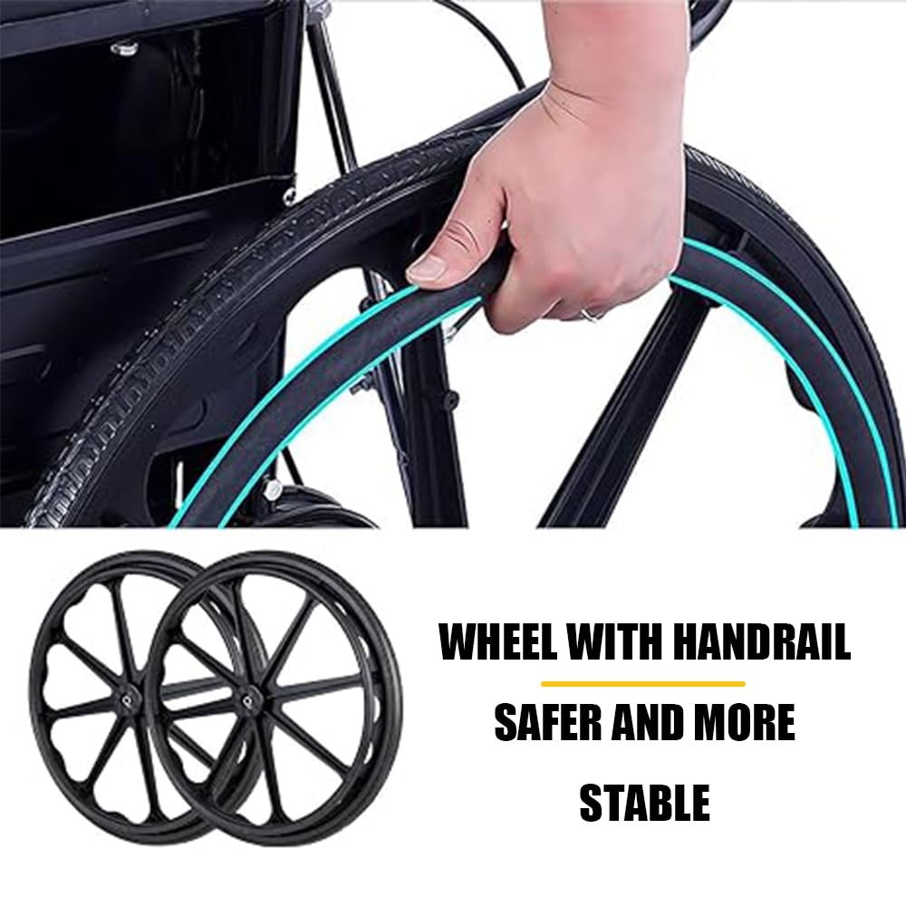 Conjunto De 2 Rueda Trasera Para Silla De Ruedas, Repuestos Para Neumáticos De 20/22/24", Neumáticos Todoterreno Para Silla De Ruedas