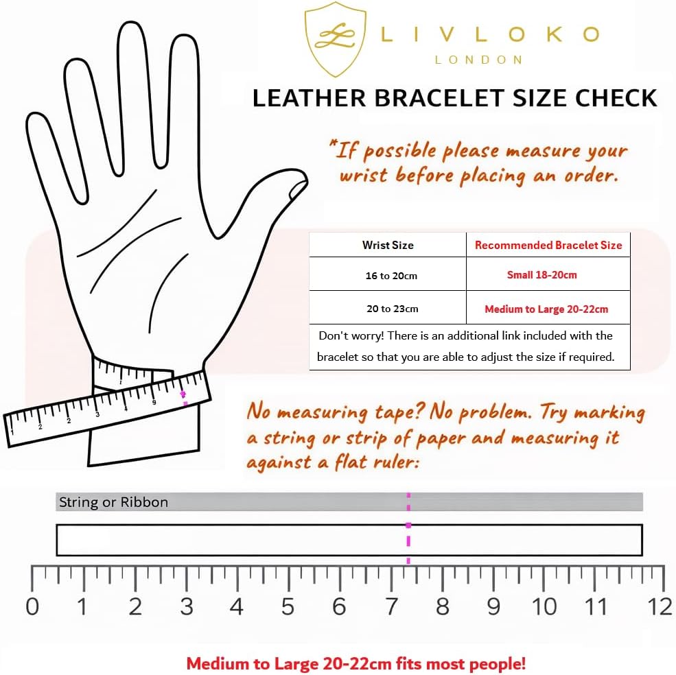 LONDON Mens Bracelet Leather Black Multi-Layer Stone Beads Magnetic Adjutable Steel Clasp Viking Rope Bands Surfer Man Wristband Male UK Jewellery Gift box Boyfriend Dad Son Brother Tiger Eye - Image 7