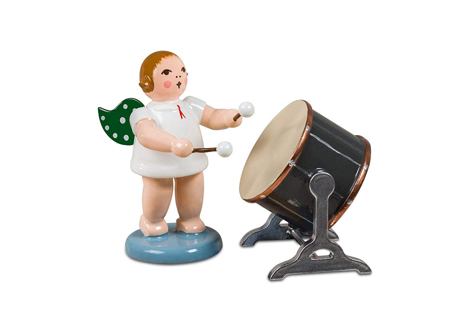 Ange avec grand orchestertrommel Rudolphs Schatzkiste statuette en bois de 6,5cm
