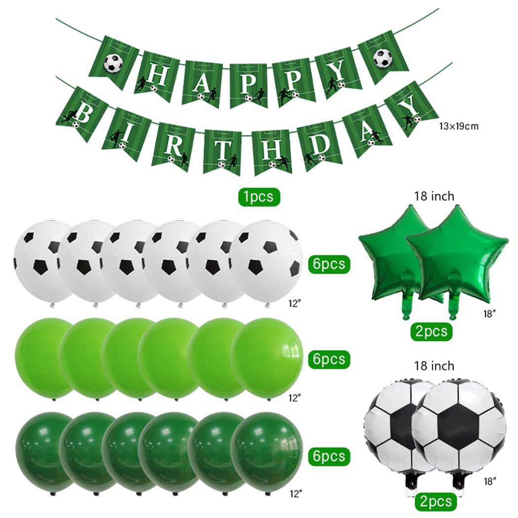 27-teiliges Fußball-Luftballon-Set Für Kindergeburtstag – Mit Trophäe, Banner & Zahl 7