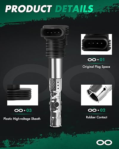 Vista 2172 de SCITOO 1 bobinas de encendido con 4 bujías de iridio para Chevrolet 2011-2015 Cruze 1.4L 2016 Cruze Limited 1.4L 2012-2020 Sonic 1.4L 2013-2021 Trax