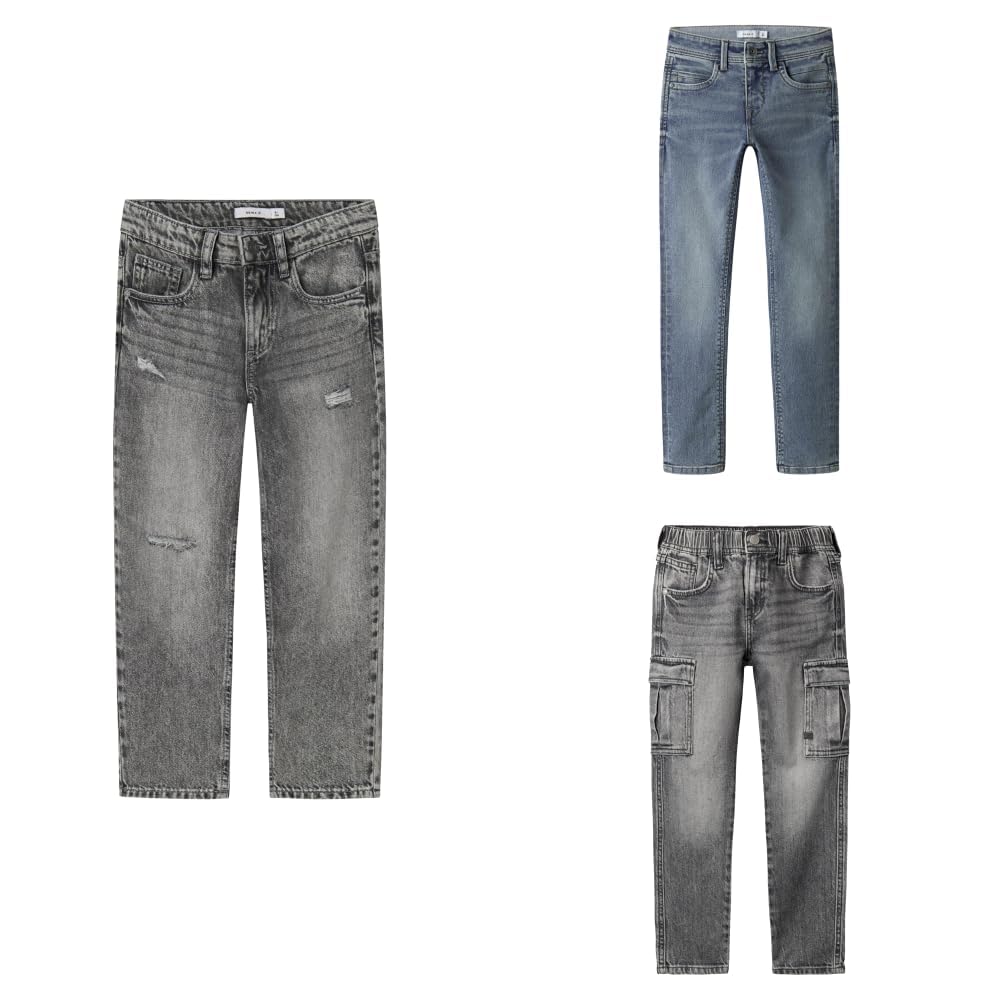 Pack de vaqueros NAME IT BTS para niños en tejido denim azul resistente 2