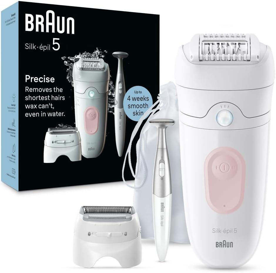 Braun Epilator Silképil 9 9720, Hair Removal Device, Epilator for Women, Wet/Dry