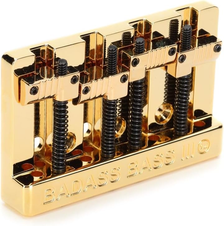 Leo Quan Badass III 4-String High-mass Bass Bridge - Gold