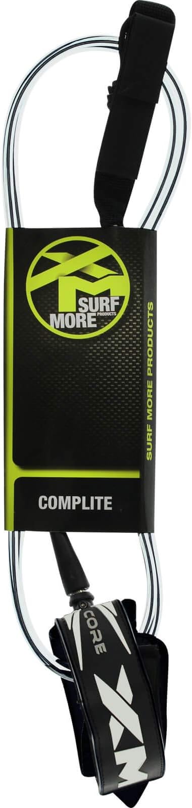 Surf More XM Core Comp-lite Black Surfboard Leash - 9 ft.
