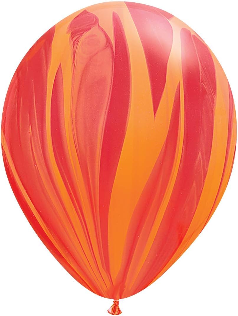 Qualatex Rainbow SuperAgate Assortment Biodegradable Latex Balloons, 11-Inches (10-Units)