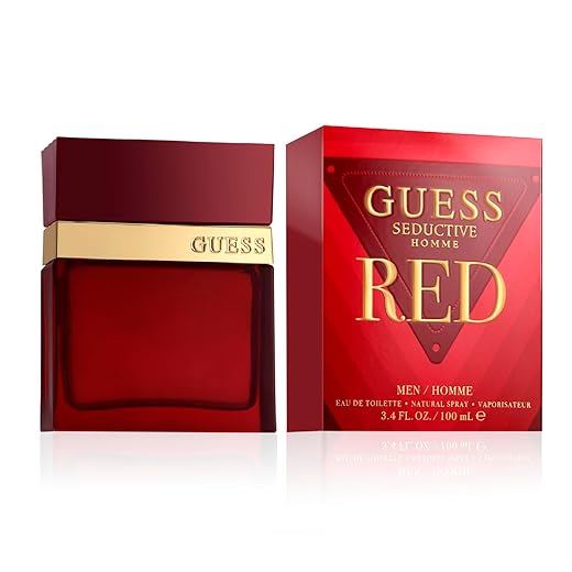 GUESS Seductive Red Eau de Toilette Perfume for Men, Oriental Vanilla, Long-Lasting, 100 ml