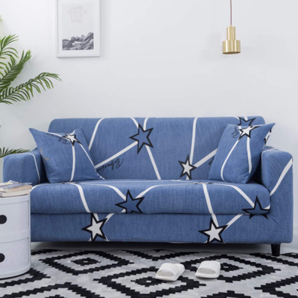 LQHYF Sofa Slipcover Couch Cover Sofa Cover Leaf Pattern Polyester Fiber Slip Resistant Sectional Sofa Covers For Living Room 1Pc,four seat sofa