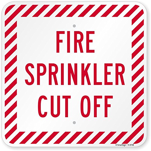 Panneau Fire Sprinkler Cut Off pour localiser la vanne en cas d'urgence