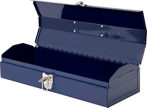 Miniatura 2 de TCE ATB102U Torin 16" Hip Roof Style Caja de herramientas de acero portátil con cierre de pestillo de metal, azul