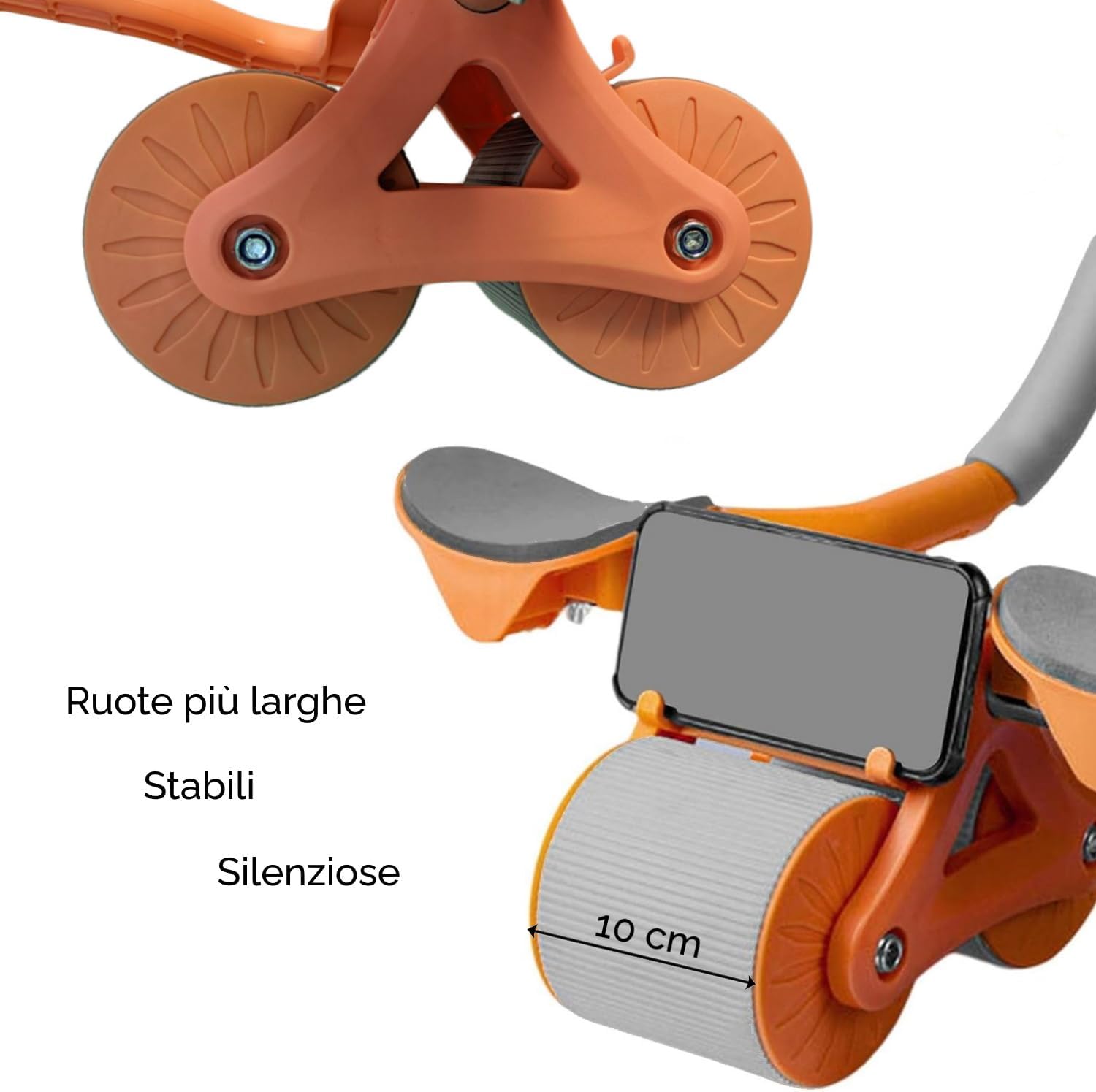 AB Roller Wheel Abdominal Wheel with Automatic Rebound Wheel with Timer for Abdomen Exercises at Home and in the Gym