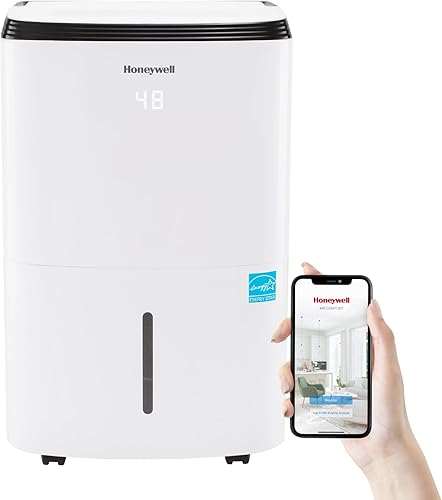 Honeywell Deshumidificador inteligente Energy Star de 4000 pies cuadrados para sótanos domésticos y habitaciones grandes, con WiFi, control de voz disponible en Yaxa Mexico