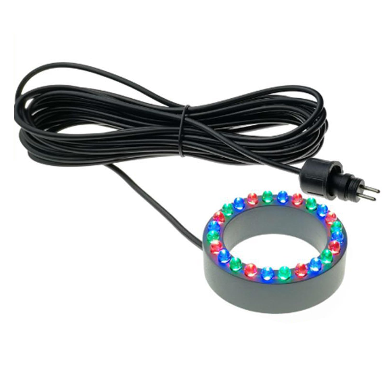 QUILSTM LED Water Feature Lights for Submerble Fountain Pond Garden Aquarium Light LED Circle Lights with Hole for Underwater, Multicolor 24led