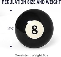 Vista 4 de Juego completo de bolas de billar de 2-1/4 pulgadas, 16 bolas de resina, tamaño y peso reglamentarios, juego completo de bolas de mesa de billar