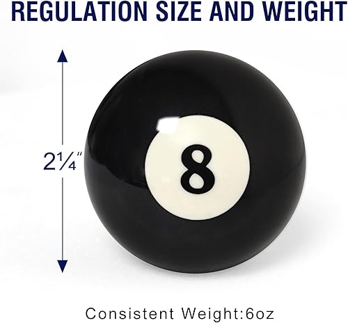 Miniatura 4 de Juego completo de bolas de billar de 2-14 pulgadas, 16 bolas de resina, tamaño y peso reglamentarios, juego completo de bolas de mesa de billar para