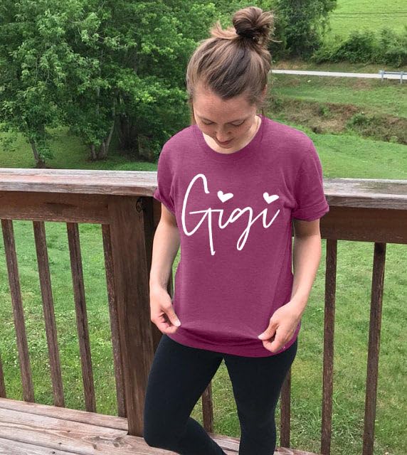 ALLTB Gigi Shirts Women Gigi Heart Graphic Tshirts Cute Grandma Shirt Nana Gifts Tops Casual Holiday Short Sleeve Tee2