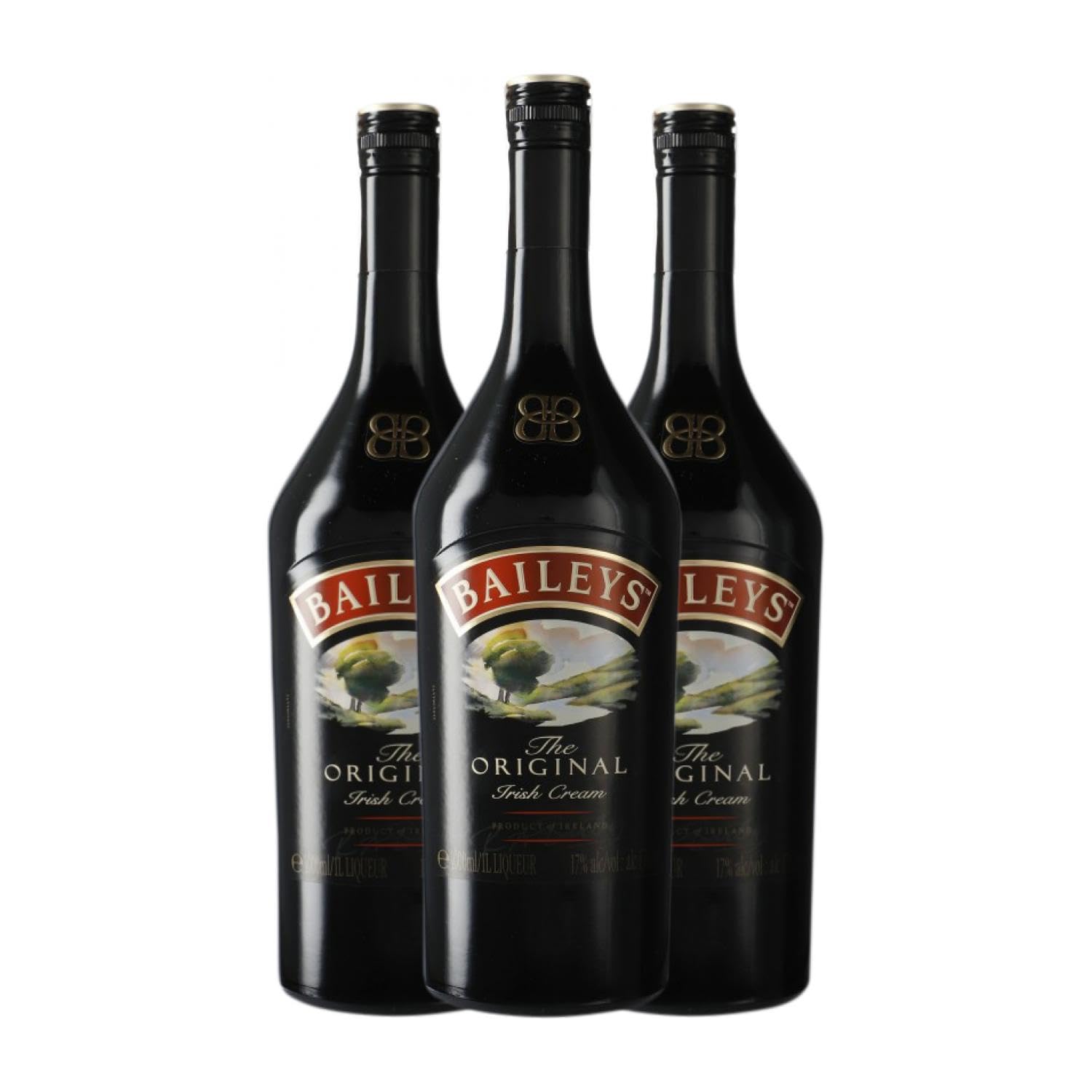 Crema de Licor Baileys Irish Cream Botella Misil 1 L (Caja de 3 Botella Misil de 1 L)