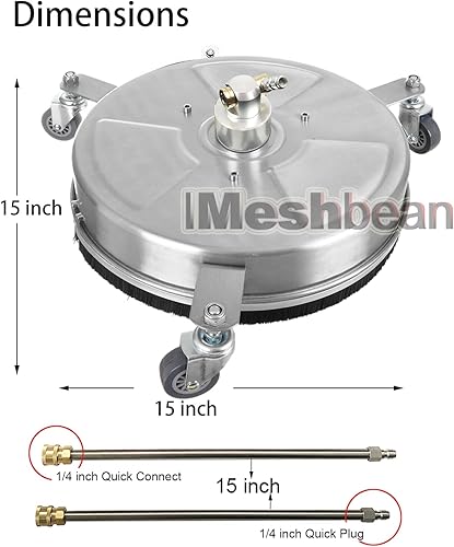 Miniatura 9 de Limpiador de superficies para lavadora a presión, accesorios para lavadora a presión de entrada de concreto para lavadora a presión de gas y