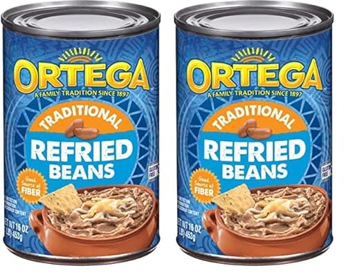 Ortega Refried Beans, Traditional, 16 oz (Pack of 2)