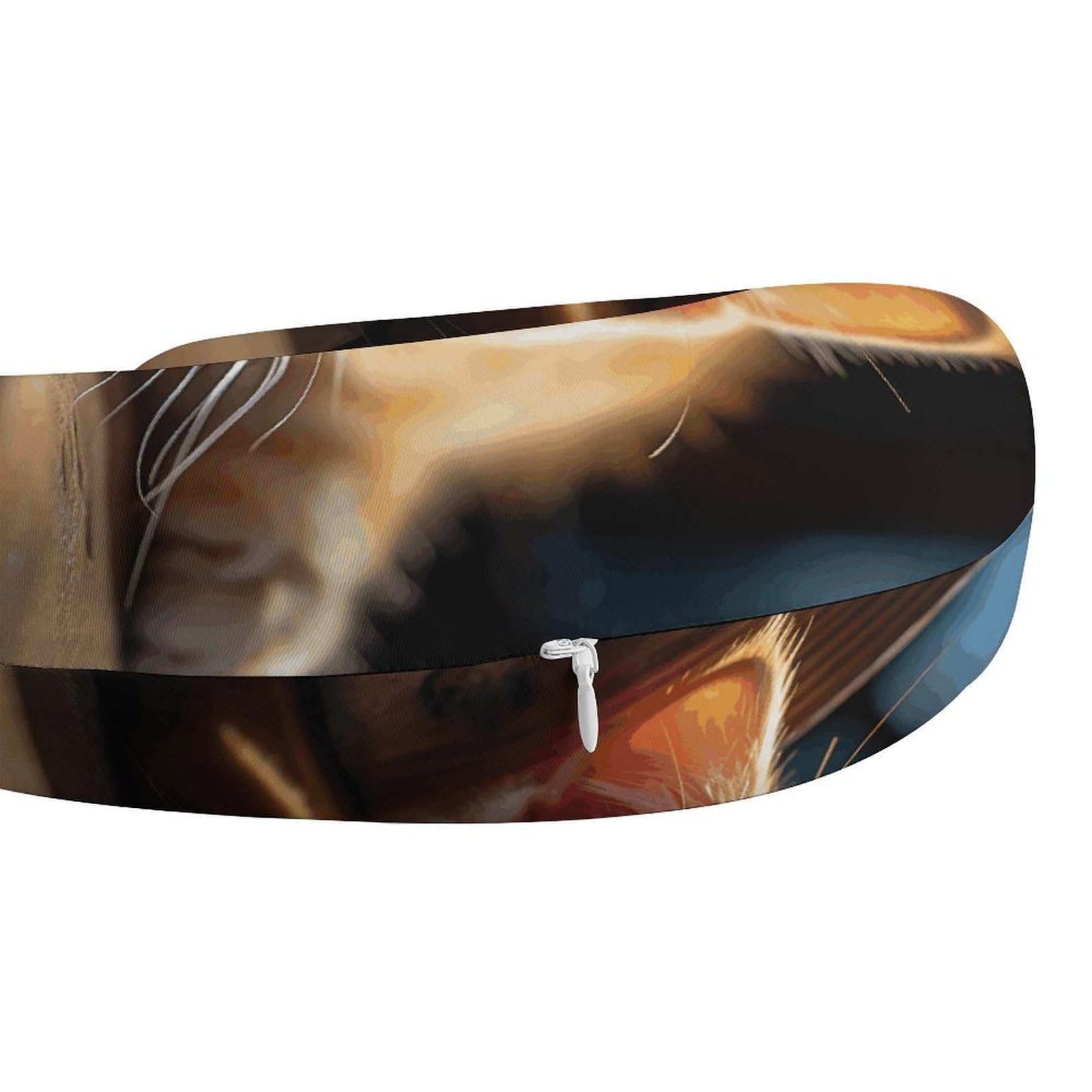 Piccolo cuscino arancione a forma di U, cuscino in memory foam, fornisce supporto per il collo, cuscino da viaggio, adatto per aerei, auto, case e uffici.