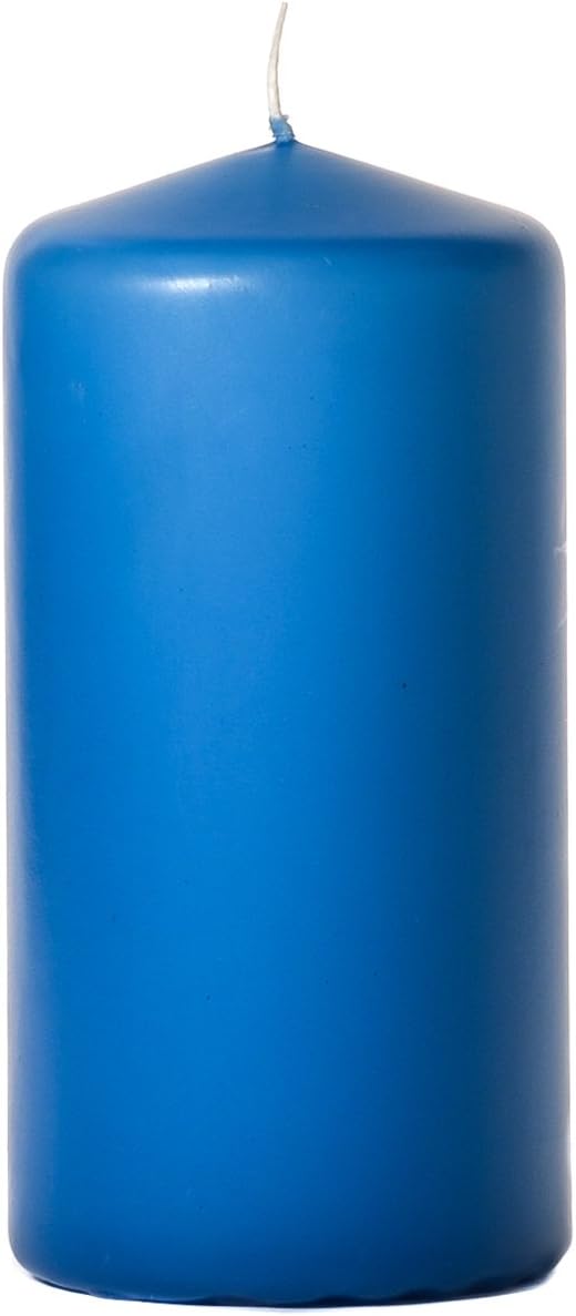 Colonial Blue Pillar Candle 3 x 6