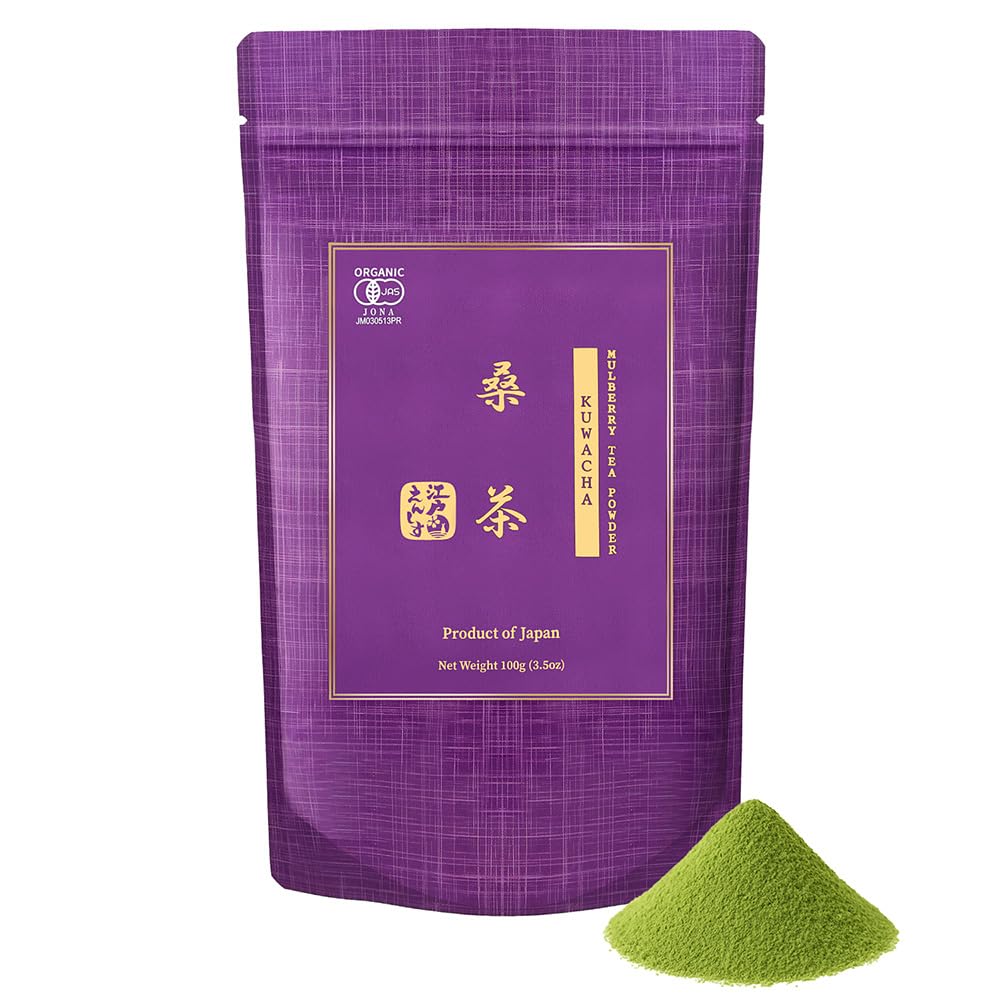 YEDOENSIS KYOTO Kuwacha - Organic Mulberry Leaf Tea Powder (3.5 oz) Kuwacha 3.5 Ounce
