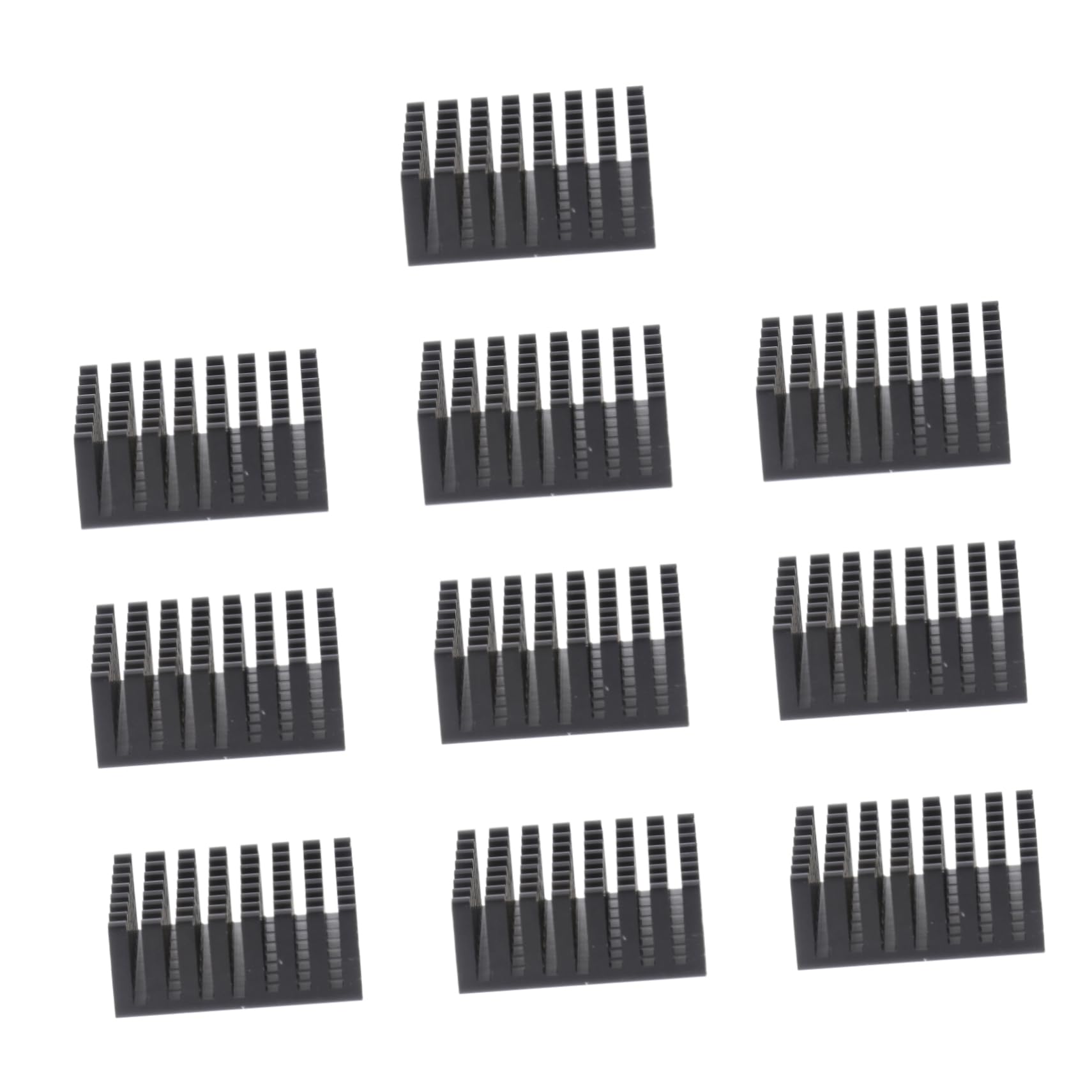 FONDOTIN 10Pcs Aluminum Heat Sink Cooling Radiator Reliable Heat Dissipation for Electronics Easy Installation Durable Anodized Finish