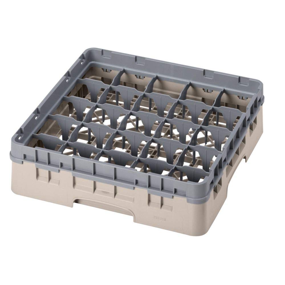 Cambro 25S318184 Camrack Beige 25-Comp Glass Rack w/Extender - 5 / CS