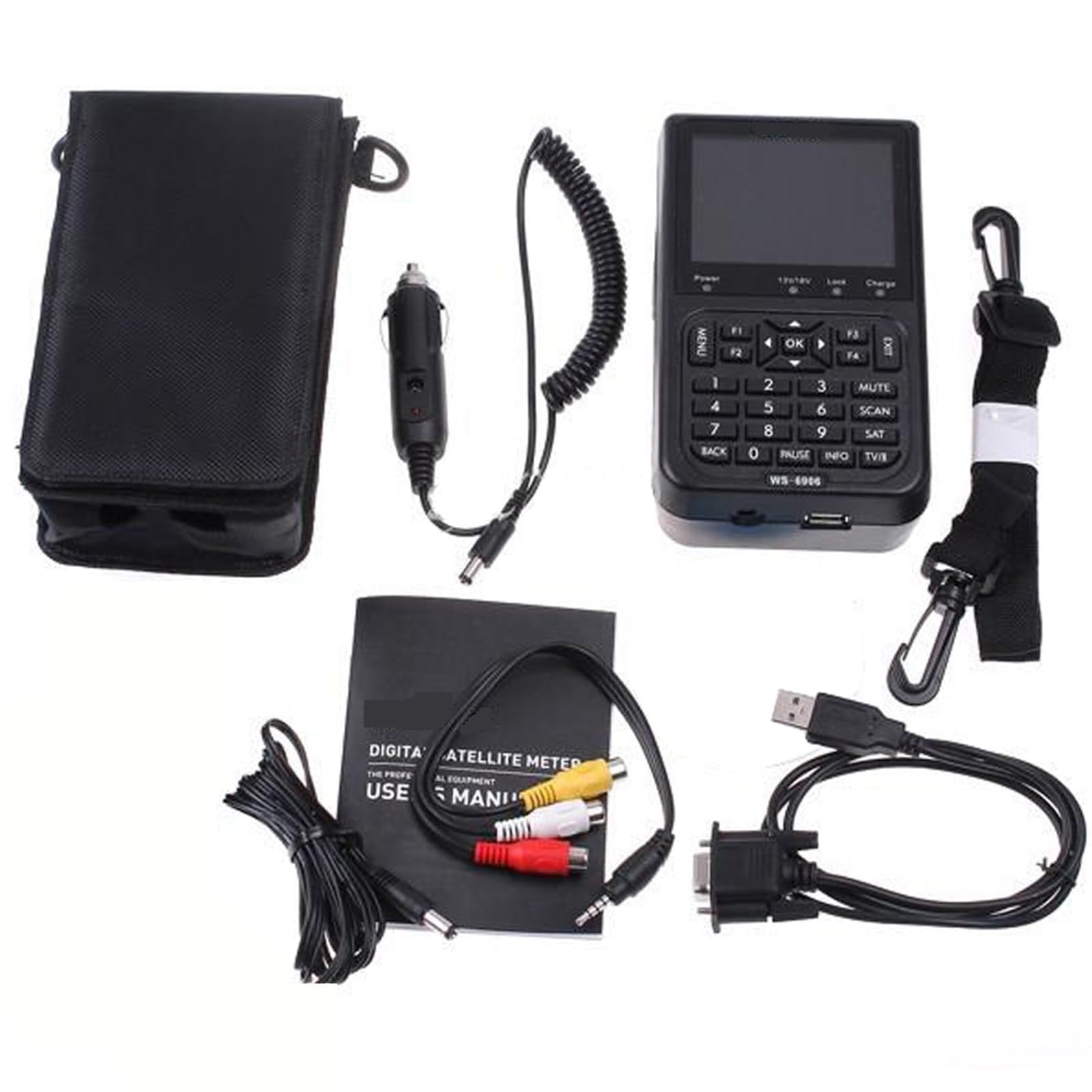 Buscador De Señal Digital Pantalla LCD 3,5" Medidor Satélite con Receptor DVB-S FTA AnáLisis RáPido