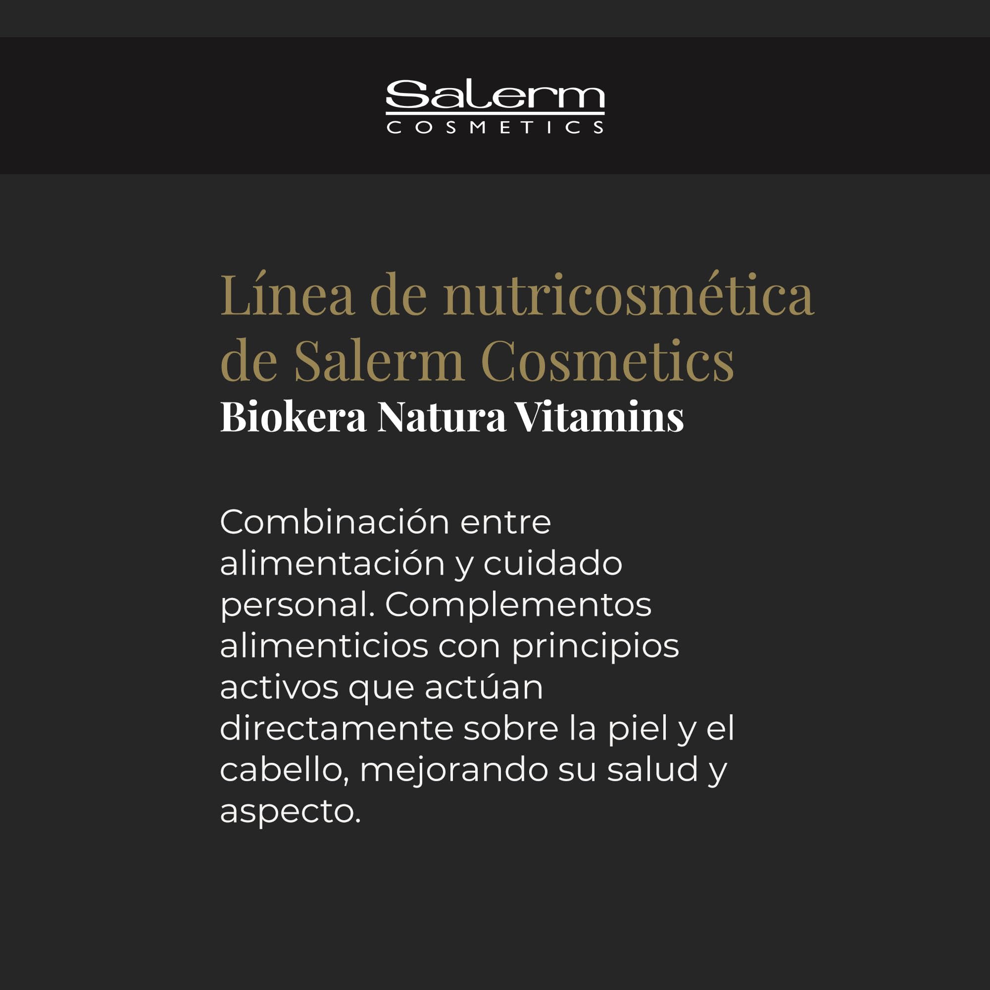 SALERM - Hair & Nails Gummies - Bote de 60 Gominolas - Biokera Natura Vitamins - Gominolas para el Pelo y Uñas - con 9 Vitaminas y 3 Minerales - Sin Lactosa - Sin Gluten - Sabor Plátano