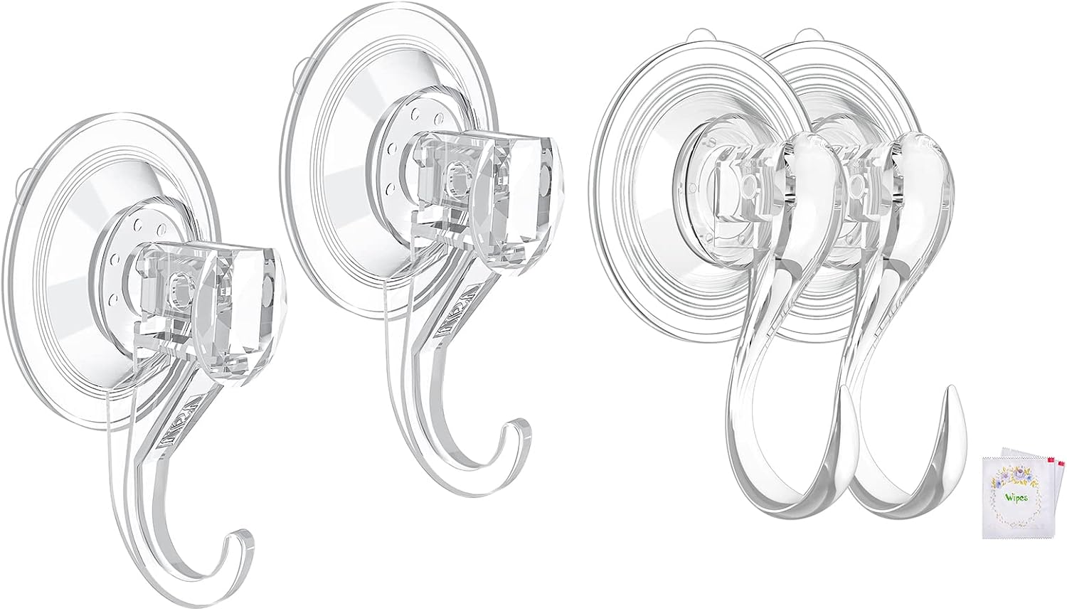VIS'V 4 Pcs Small Suction Cup Hooks
